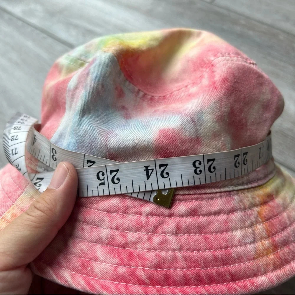By Samii  Ryan Blue Pink Yellow Tie Dye Bucket Hat - Picture 12 of 14